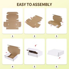 7X5X2 Shipping Boxes Set of 30, 7X5X2 White Corrugated Cardboard Box for Pack…