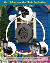 Siding Mounting Block, 8141 Black Outdoor Light Mounting Kit with Built-in El…