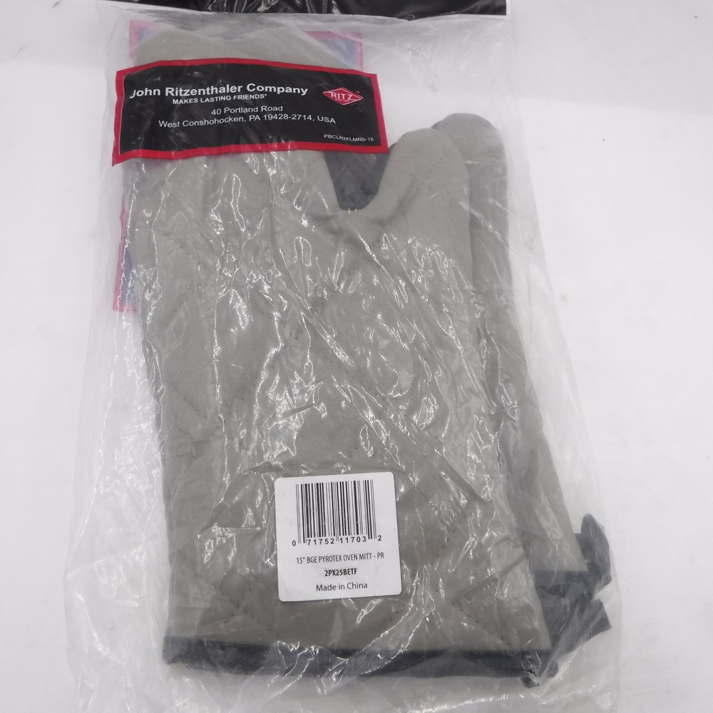 Ritz 2PX25BETF duraSERV Beige 15″ Pyrotex Oven Mitt – Pair