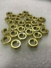 4 BOXES ALBANY COUNTY FASTENERS 5/16-24 Finished Hex JAM THIN Nuts Solid Brass