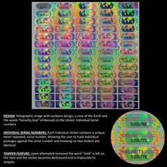 SECURITY SEAL Tamper Proof Security Sticker (SERIAL NUMBERS) (AvR051)