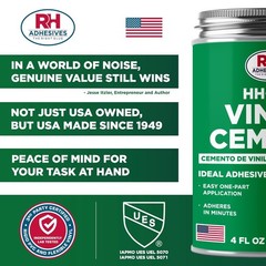HH-66 Toluene Free Vinyl Cement 4 Oz – Vinyl Adhesive, Cement Glue, Industrial C