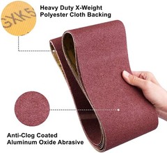 6 PACK 6×48 inch Sanding Belts 60 80 120 150 240 400 Grit Belt Sander Sandpaper
