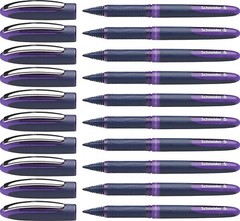 Schneider One Business Rollerball Pen, 0.6mm Ultra-Smooth Tip Blue Barrel Violet
