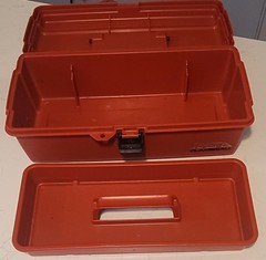 Flambeau 47202 Tool Box Plastic Red 14-1/2 In W X 7-1/2 In D X 5 In H