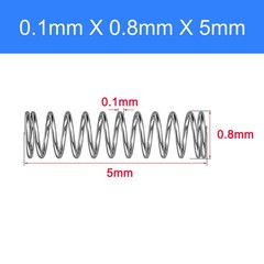 Micro Compression Spring 304 Stainless Steel 0.1mm Wire Tiny Miniature 5-25mm
