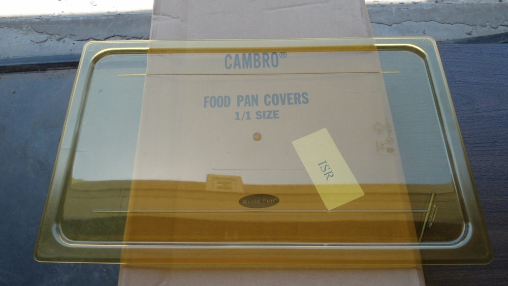 ONE CAMBRO 1/1 GN HIGH HEAT FLAT LID AMBER 20HPC-150