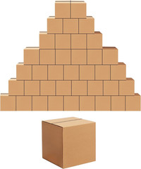 40 Pack 6X6X6 Inches Shipping Boxes Small Cardboard Boxes for Packing, Moving, M
