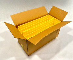 Lyon Yellow Plastic Shelf Storage Bins 18″L x 4″W x 4″ H, 18x4x4, LOT OF 12