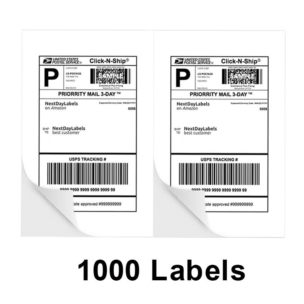 50-2000 Half Sheet Address Shipping Labels Blank Page 8.5 x 5.5 Self Adhesive