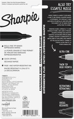 Sharpie Permanent Marker, Fine Point, Black, Pack of 5