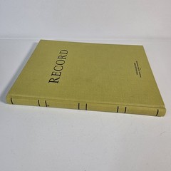 Vintage Federal Supply Service Record Book Set Of 2 Green Cloth Ruled Paper