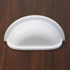 4pcs 3″ (77mm) Hole Center White Decorative Cabinet Cup & Drawer Pull Handles…