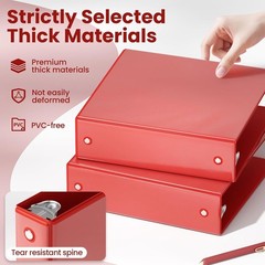 Binders 2 Inch 3 Ring 4 Pack, 2″ Classic 4-Color Binder Set 8.5×11 Inches for…