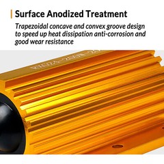 25W/50W Golden Aluminium Load Resistor Wirewound Various Values 0.1ohm – 10K ohm