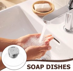 2 Sets Magnetic Soap Holders Wall Mounted Bathroom Soap Rack with Stainless