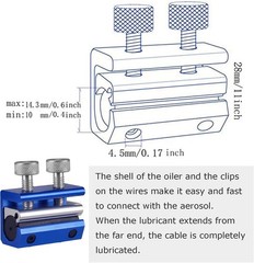 Universal Cable Luber Tool Cable Lubricator Lubricant Luber Color: Blue silver