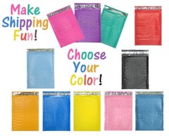 Assorted Sizes 8.5×12, 6×9, & 4×8 Colored Poly Bubble Mailers, Padded Envelopes!