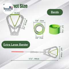 Extra Large Castration Banding Tool, Cattle Goat Bander with 24 Castration Bands