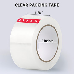 2 Mils Packing Shipping Tape 1.88“ x 110 Yards Carton Sealing Clear Packing Tape