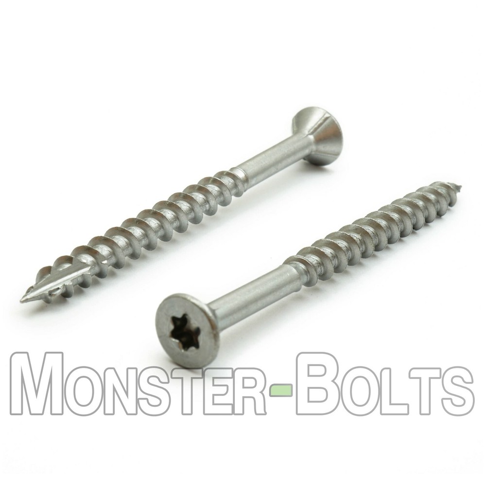 #10 x 2-1/2″ Star Drive Flat Head w Nibs 305 Stainless Steel Type 17 Deck Screws