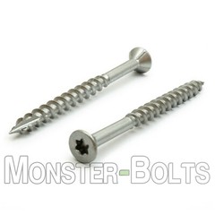#10 x 2-1/2″ Star Drive Flat Head w Nibs 305 Stainless Steel Type 17 Deck Screws