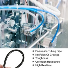 Flexible Pneumatic Tubing Pipe 6mm x 4mm Black PU Polyurethane Tube 13.1FT 4M