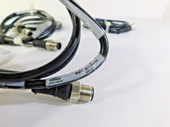 Lot of 6 each Banner MQDEC 403SS Cordset Straight M12 Female to Male 4 Pin 3ft
