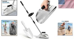 Stainless Steel Sand Scoop for Metal Detecting, 45 Inches