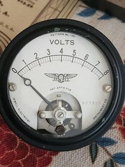 VTG JEWELL NOS PANEL MOUNT VOLT METER RADIO INSTRUMENTS JEWELL ELECTRICAL #135