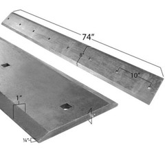 Titan Attachments 74in Hardened Carbon Steel Cutting Edge, Reverse Double Edgeg