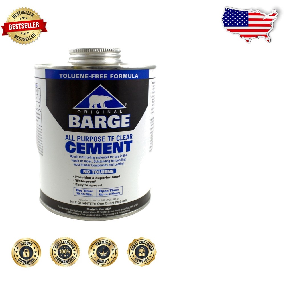 Waterproof Rubber-Based Clear Cement Quart – Fast Drying, Toluene Free Adhesive