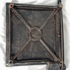 Eastman No 10 Cast Iron Guillotine Paper Cutter Trimmer 10×10 Vintage Brass