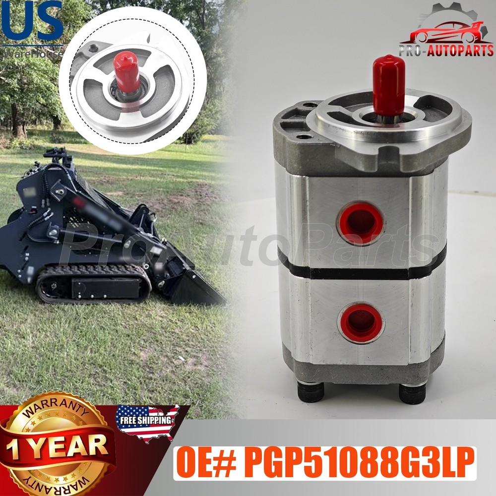 Two-Section Hydraulic Gear Pump For AGT Skid Steer Loader KTT23 PGP51088G3LP US