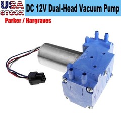 Parker / Hargraves BLDC 12VDC Miniature Vacuum Diaphragm Pump Dual Head Air Pump