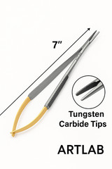 1 Premium T/C Castroviejo Needle Holder 7″ STRAIGHT Surgical DENTAL Instruments