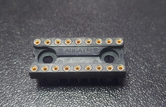 12Pcs) IC SOCKET, 18 PIN DIP, Gold plated inserts, AUGAT solder through hole