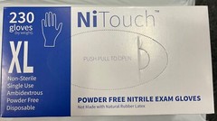 NiTouch Blue Powder Free Nitrile Gloves – Gloves Disposable Latex Free 230 – XL