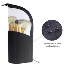 ANEMEL Black Travel Makeup Brush Holder, Organizer Bag Cosmetic Zipper Pouch …