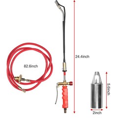 Portable Propane Torch Weed Burner Ice Snow Melter Outdoor Flame Thrower w/ Hose