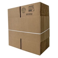 UOFFICE Bundle of 25 Corrugated Boxes 12″ x 12″ x 12″ Cube Boxes