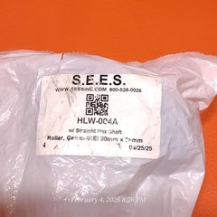 SEES HLW-004A Straight Hex Shaft Residential Elevator Guide Roller 80 mm x 35 mm