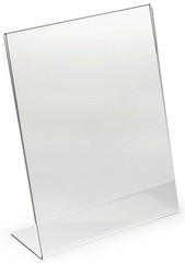 Dazzling Displays 25 Acrylic 8-1/2″ x 11″ Slanted Sign Holders