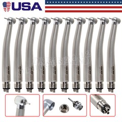USA- 10 NSK Style Dental High Speed Handpiece Standard Push Button Type 4 Hole