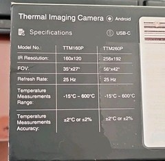 Teslong TTM260P Pocket Thermal Infrared Camera 256×192 USB-C Android ONLY !!
