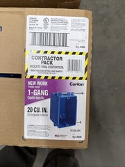 (QTY 100) Carlon 1-Gang Zip 20 Cu. In Non-Metallic Switch/Outlet Box B120A
