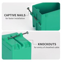 1-Gang New Work PPO Switch/Outlet Box, 18 Cu in, Listed, 1-Pack | PPO box ho…