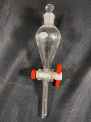 KIMBLE KIMAX 30mL Squibb Separatory Funnel w/ Stopcock #13 Neck 29048F-30