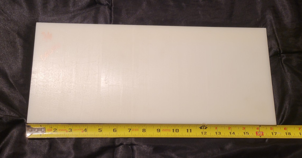 Acetal Natural White Delrin 3/4 x 7 1/4 x 17″ (.750 x 7.250 x 17.000) INV#X-105