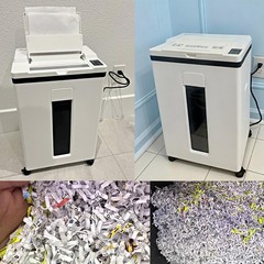 200-Sheet Auto Feed Paper Shredder 22L Micro Cut 40 Min Non-Stop for Office Home